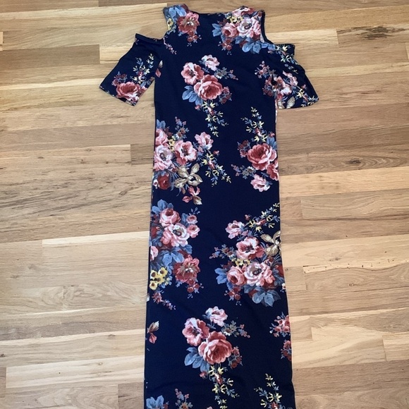 Mother Bee Maternity Cold Shoulder Body-Con Floral Dress  Women’s S - Picture 10 of 10